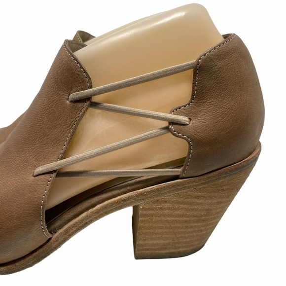 Eileen Fisher Nikki Peep Toe Leather Sandals Sz 9 - Picture 2 of 12